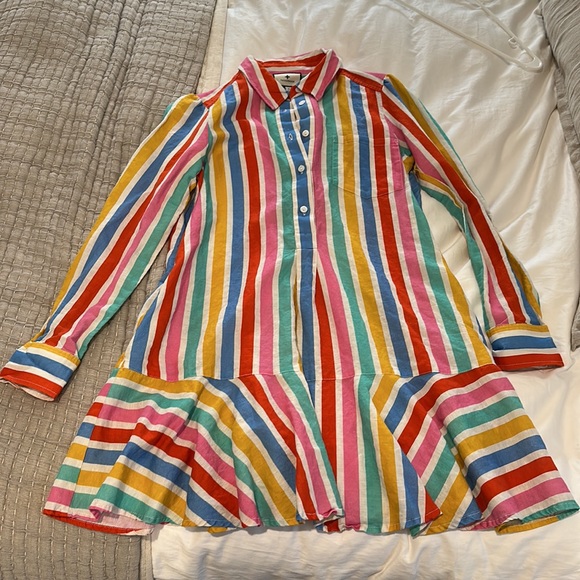 Tuckernuck Rainbow Stripe Callahan Shirt Dress Size Small - Picture 5 of 7